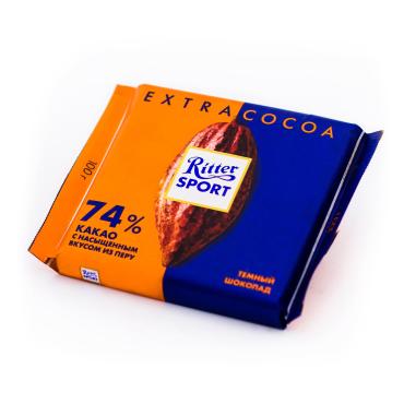 Шоколад Ritter Sport Extra Cocoa молочный из Ганы 55% какао