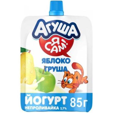 агуша йогурт яблоко груша