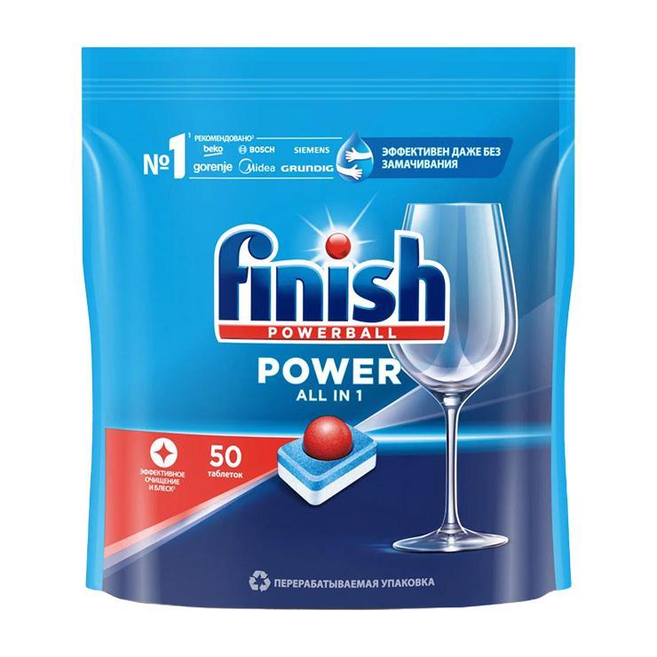 Таблетки для посудомоечной машины Finish Powerball 50 шт., дой-пак