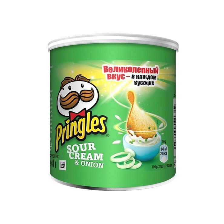 Чипсы Pringles сметана и лук 40 гр., туба
