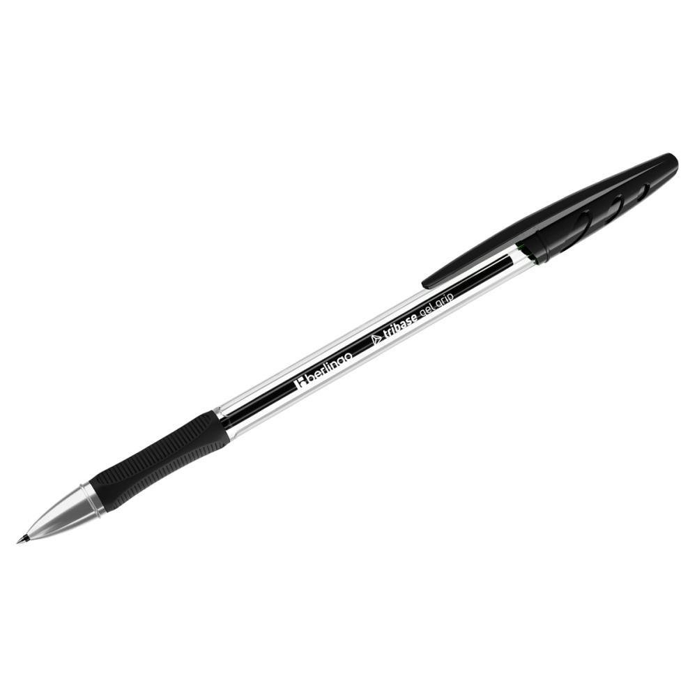Ручка гелевая Berlingo Tribase Gel grip 0,5 мм черная, картон