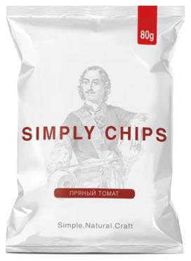 Чипсы Simply chips картофельные пряный томат, 80 гр., флоу-пак