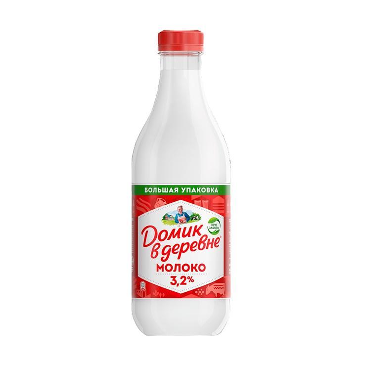 Молоко Домик в деревне пастеризованное 3,2% 1,4 л., ПЭТ