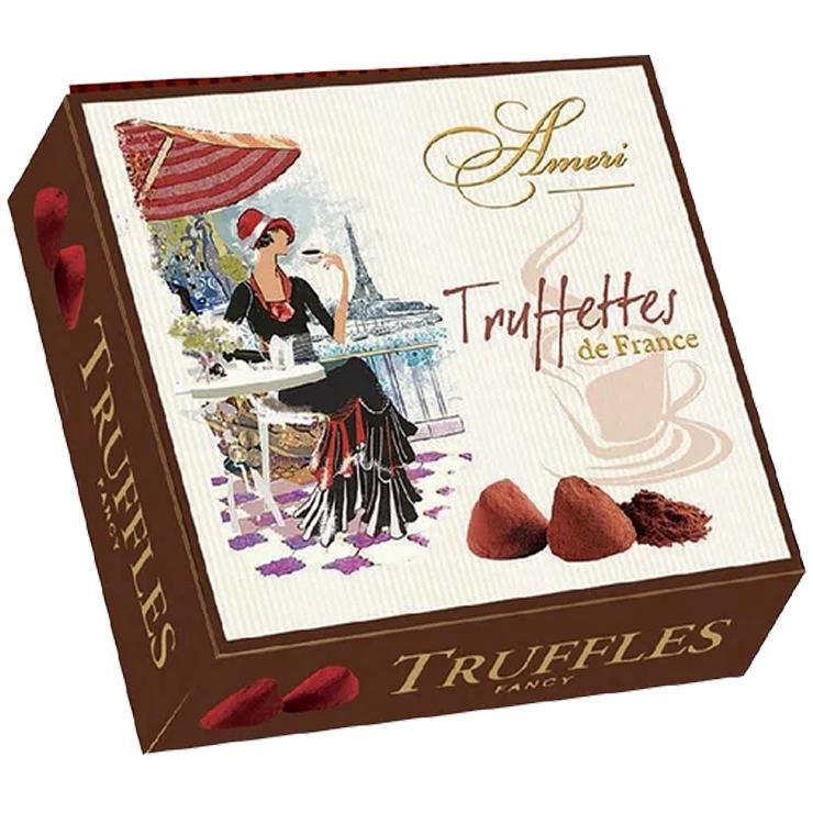 Конфеты шоколадные Ameri Truffles French в Париже классические 250 гр., картон