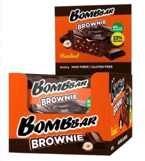 Печенье Bombbar Брауни с фундуком 50 гр., флоу-пак