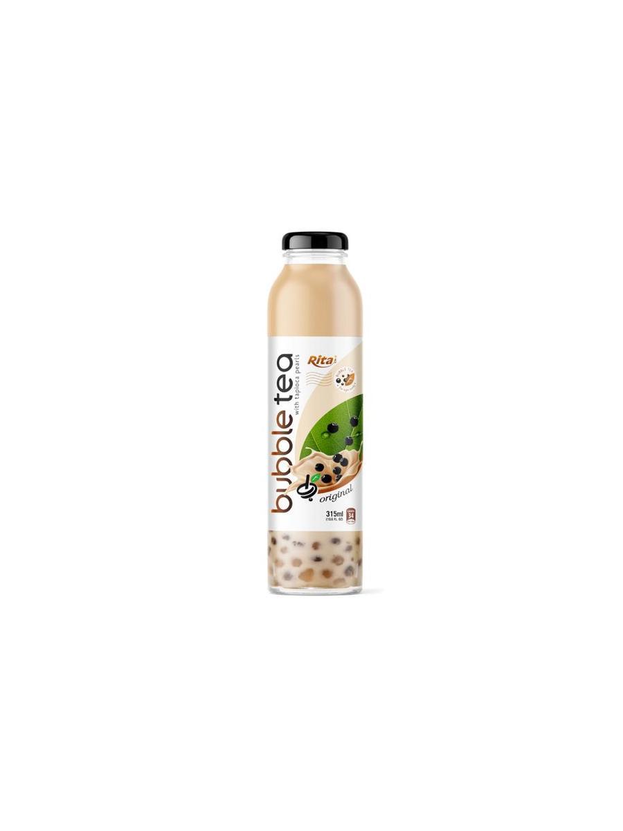 Чай холодный Rita Bubble milk tea Original с шариками из Конжака 315 мл., стекло
