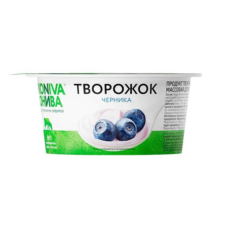 Творог мягкий ЭкоНива Черника 5% 125 гр., ПЭТ