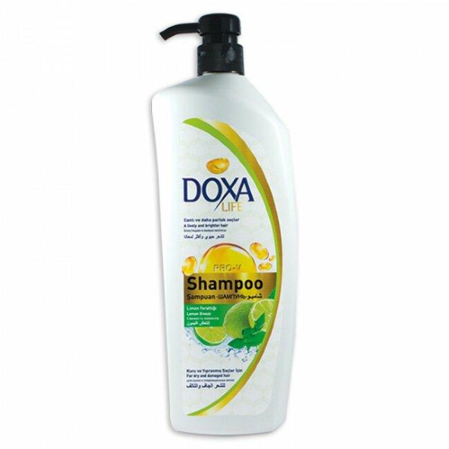 Шампунь DOXA LIFE Лимонная свежесть 1 л., флакон с дозатором