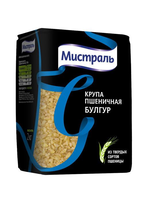 Крупа Мистраль пшеничная Булгур, 2 кг., флоу-пак