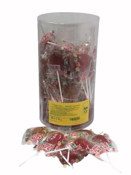 Карамель на палочке Скиф сладкий череп 14 гр., флоу-пак