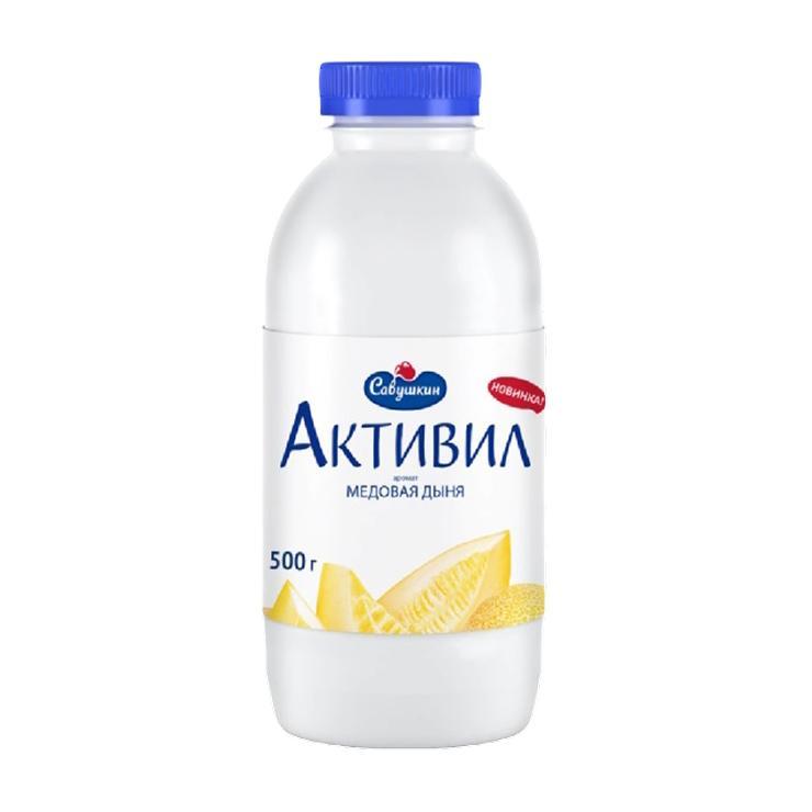 Бионапиток кисломолочный Савушкин Продукт активил медовая дыня 500 гр., ПЭТ