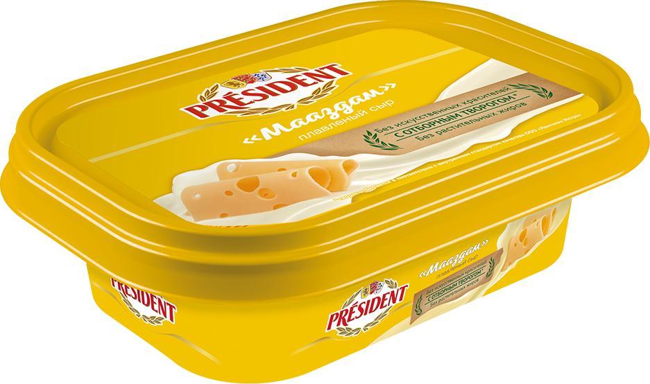 Сыр плавленый President Мааздам 200 гр., ПЭТ