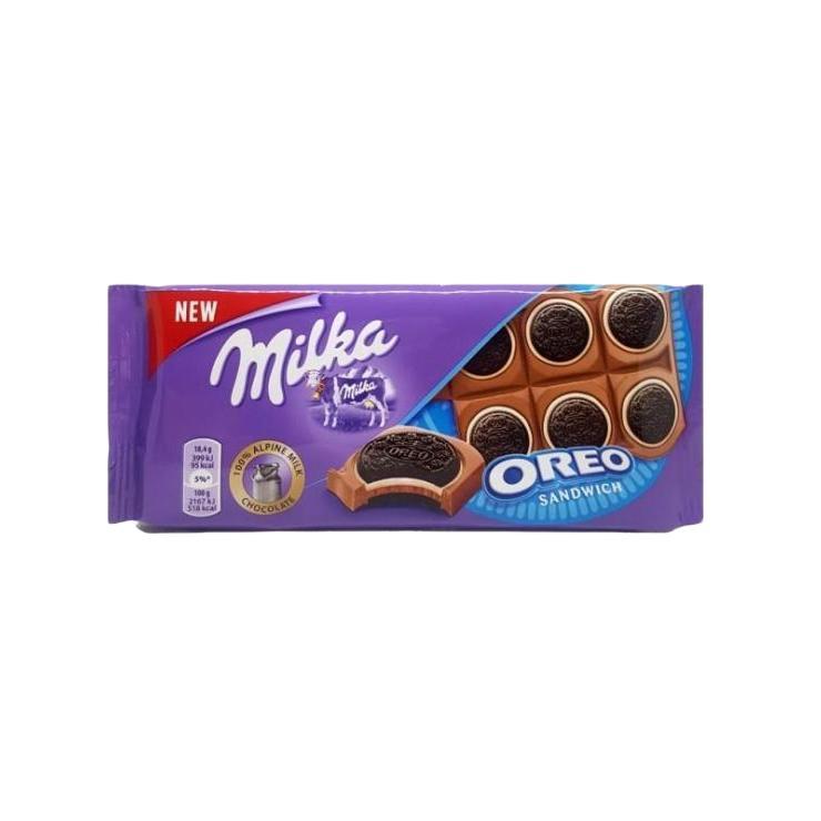 Шоколад Milka Oreo Sandwich Chocolates 92 гр., флоу-пак