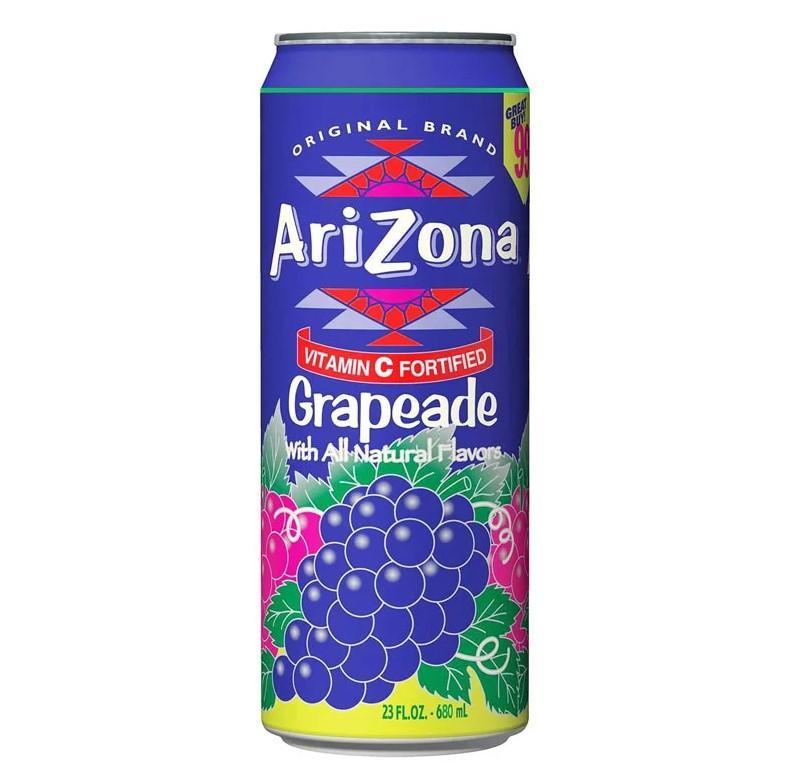 Чай холодный Arizona Grapeade сокосодержащий 680 мл., ж/б