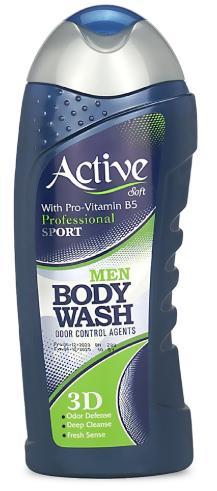ACTIVE Гель для душа &#34;NATURAL&#34; 400мл мужской спорт 3D с витамином B5*12 (2022/1680)