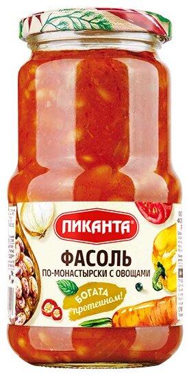 Фасоль Пиканта по-монастырски с овощами 530 гр., стекло