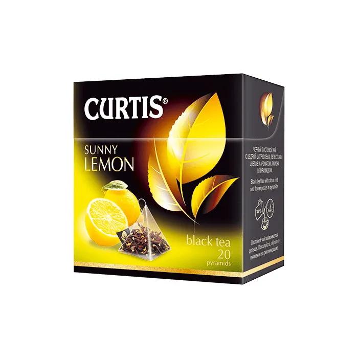 Чай Curtis Sunny Lemon, черный с добавками, 20 пирамидок, 36 гр., картон