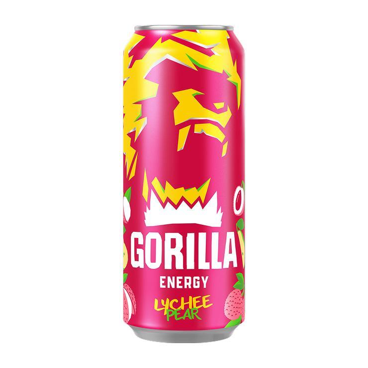 Напиток энергетический Gorilla Berry Lychee pear личи груша 450 мл., ж/б