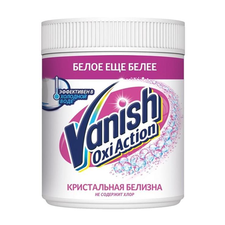 Пятновыводитель Vanish Oxi Action порошкообразный кристальная белизна 1 кг., банка