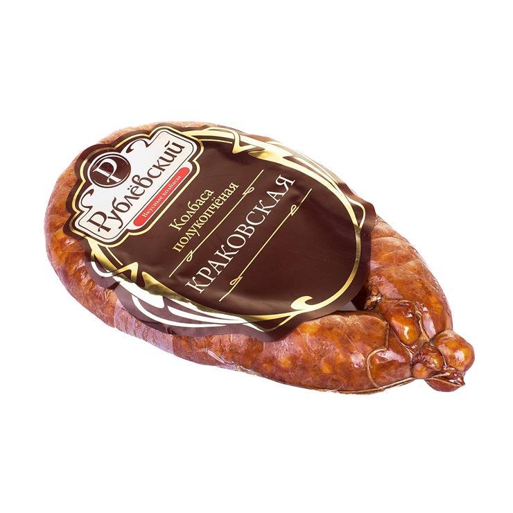 Колбаса полукопченая Рублевский краковская 350 гр., в/у