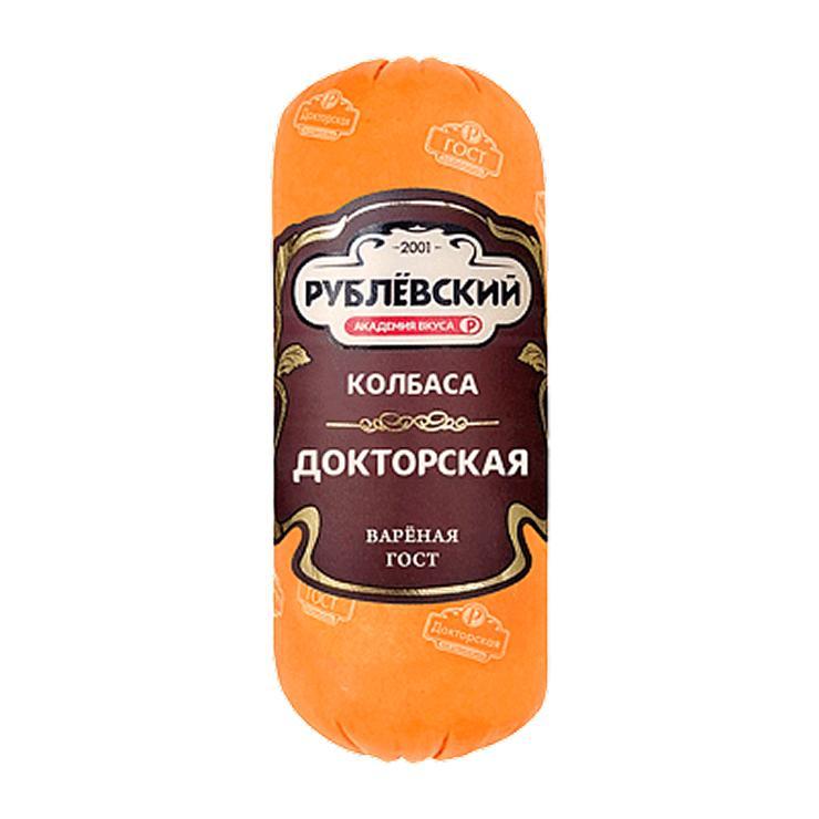 Колбаса вареная Рублевский Докторская 400 гр., полиамид