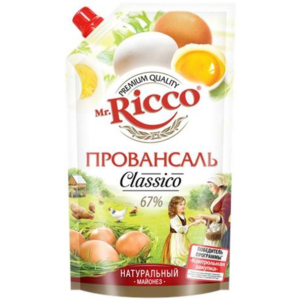 Майонез Mr.Ricco Organic Провансаль 67% 400 гр., дой-пак