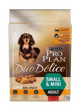Корм сухой для взрослых собак мелких пород, с говядиной и рисом, Purina Purina Pro Plan Duo Delice, 2,5 кг., пластиковый пакет