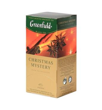 Чай черный с корицей и гвоздикой 25 пакетиков Greenfield Christmas Mystery, 78 гр., картонная коробка