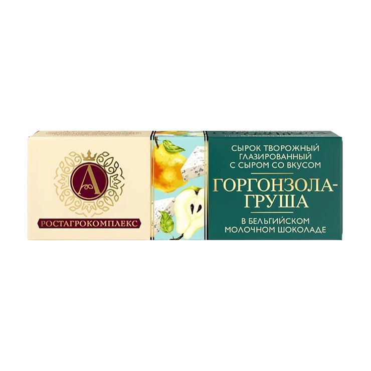 Сырок глазированный А.Ростагрокомплекс творожный горгонзола груша 24% 50 гр., картон