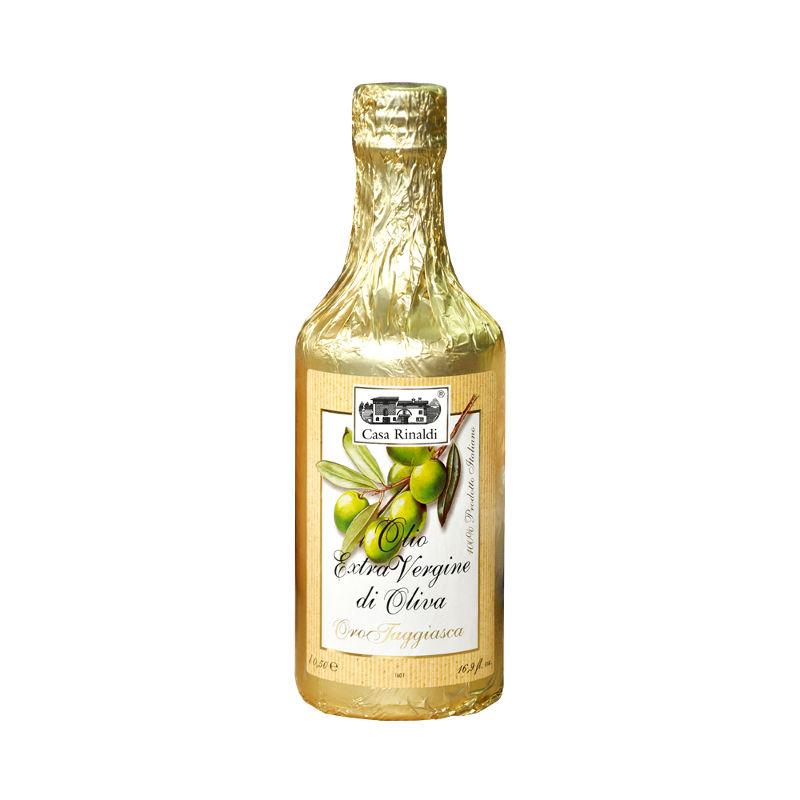 Масло из оливок высшего качества в золотой обертке Таджаска E.V. Casa Rinaldi, 500 мл., стекло