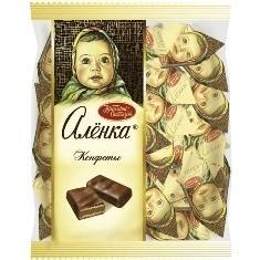 Конфеты Алёнка c вафельной начинкой в шоколадной глазури 250 гр., флоу-пак