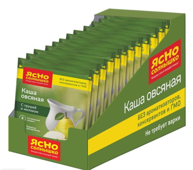 Каша Ясно солнышко НК овсяная с грушей и молоком 45 гр., саше