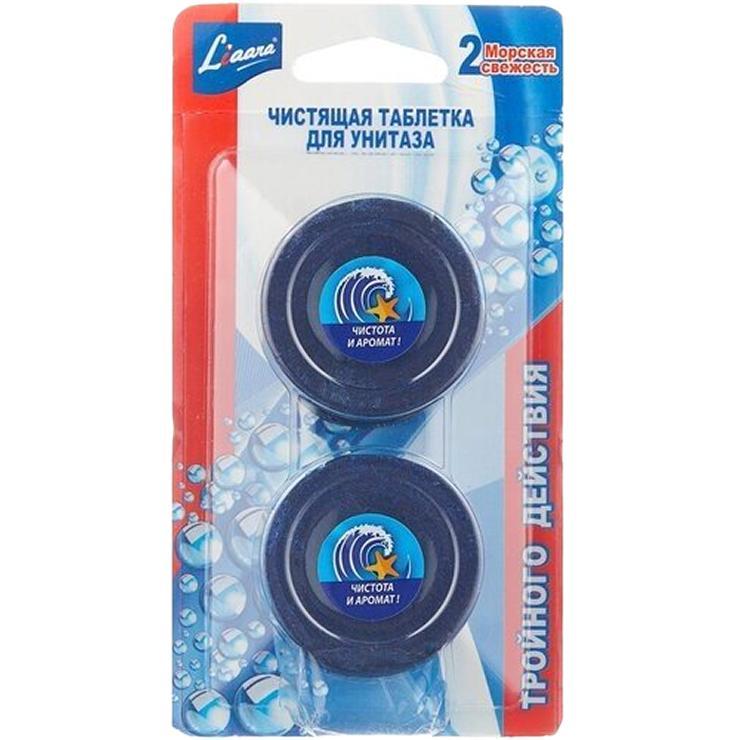 Таблетки чистящие для унитаза Liaara морская свежесть 50 гр., блистер
