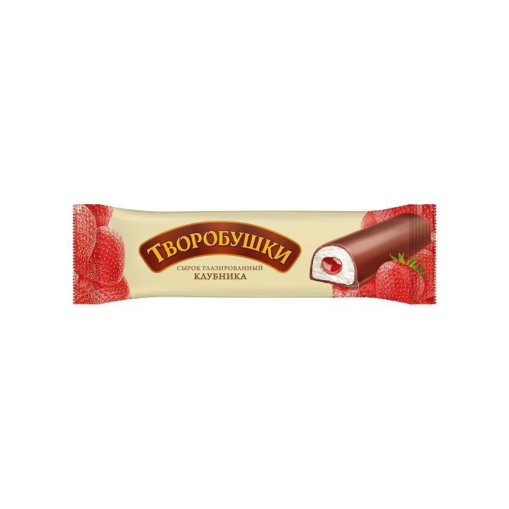 Сырок творожный Творобушки клубника 20% 40 гр., флоу-пак