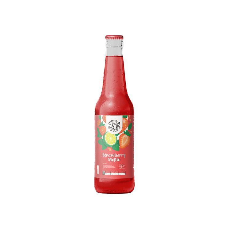 Напиток газированный Lemonardo Strawberry Mojito клубничный мохито без сахара 330 мл., стекло