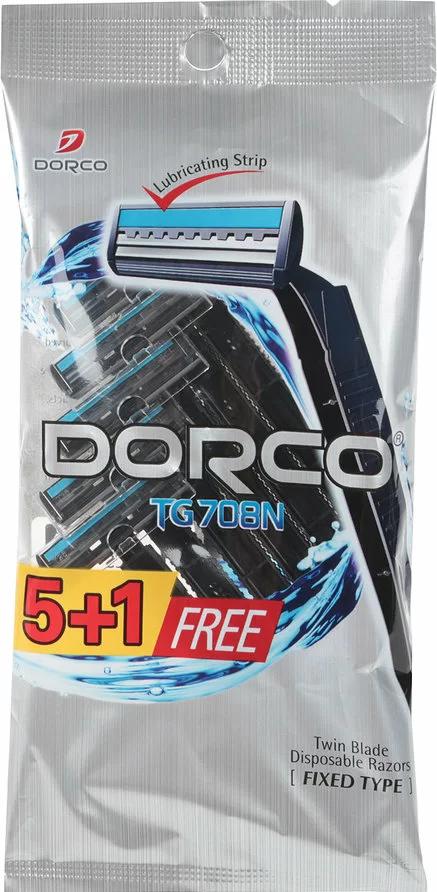 Станок Dorco одноразовый мужской 5 + 1 штук с двумя лезвиями, флоу-пак
