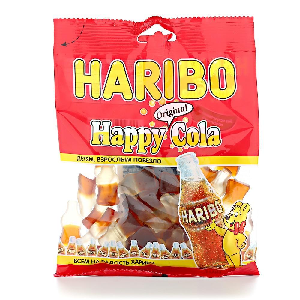 Мармелад жевательный Haribo happy cola веселая кола 100 гр., флоу-пак