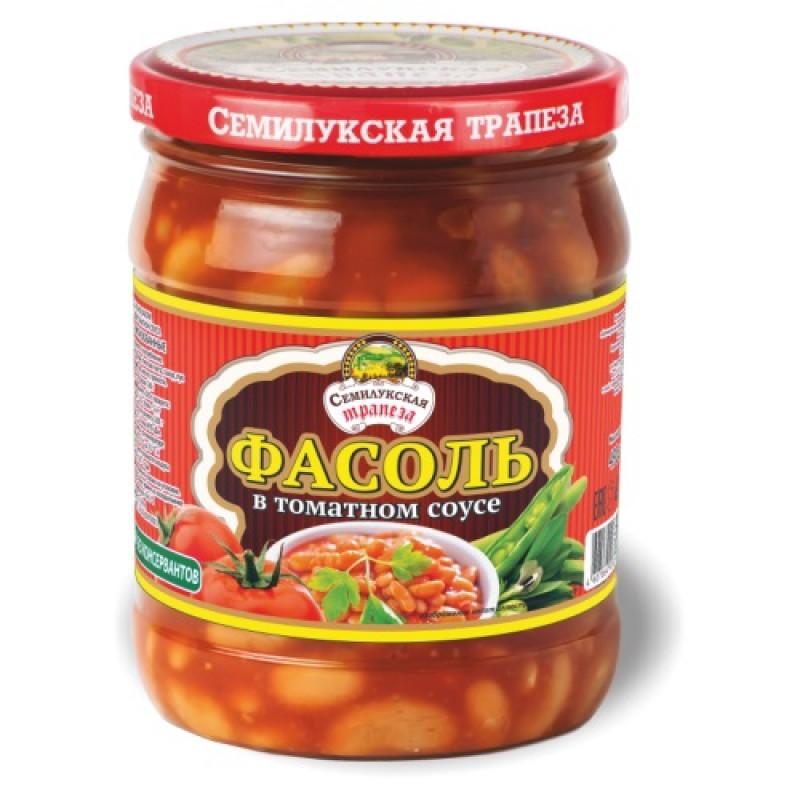 Фасоль Семилукская трапеза в томатном соусе