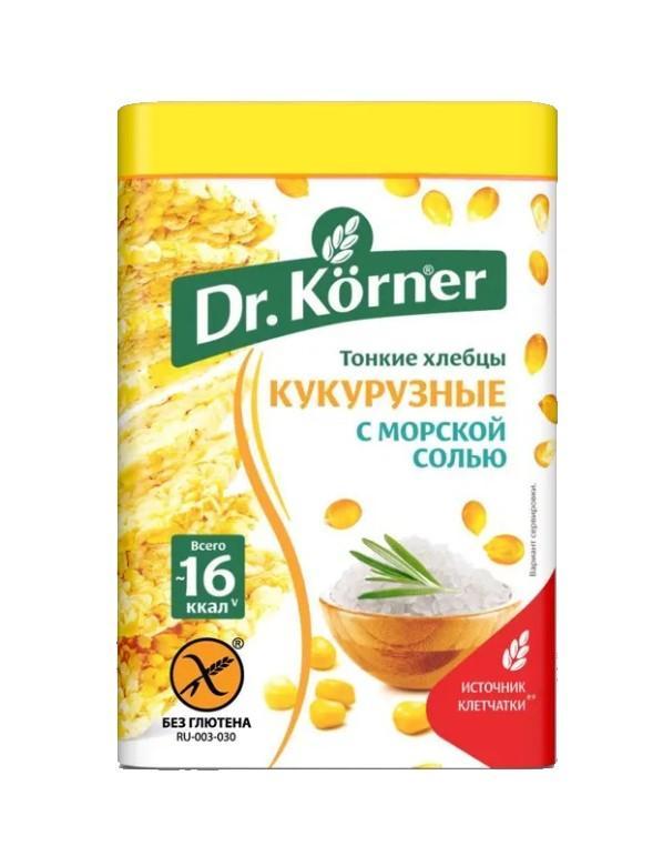 Хлебцы Dr. Korner Кукурузные с морской солью 100 гр., пленка