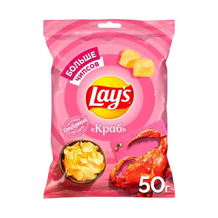 Чипсы Lay's краб 50 гр., флоу-пак
