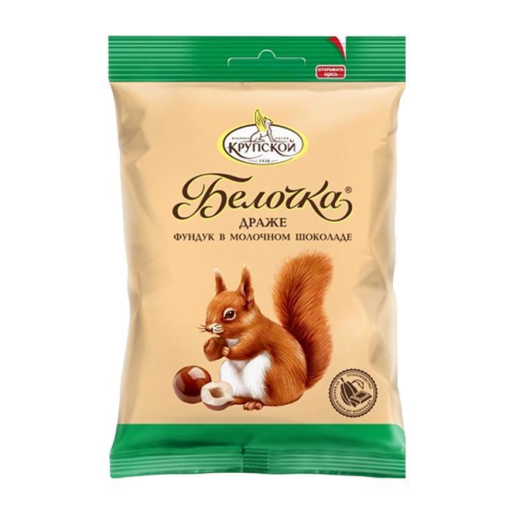 Драже Славянка Белочка с фундуком 45 гр., флоу-пак