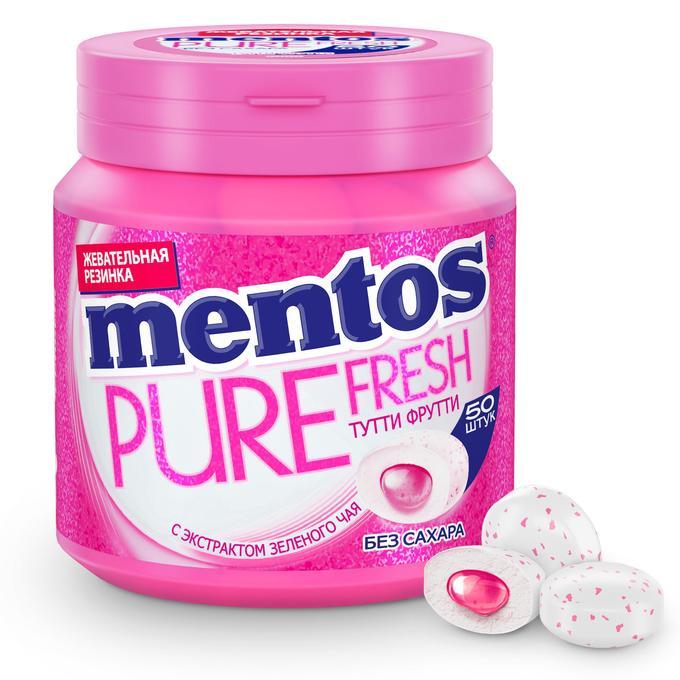 Жевательная резинка Mentos ролл тутти-фрутти 100 гр., ПЭТ