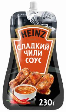 Соус Heinz Сладкий Чили деликатесный, 230 гр., дой-пак с дозатором
