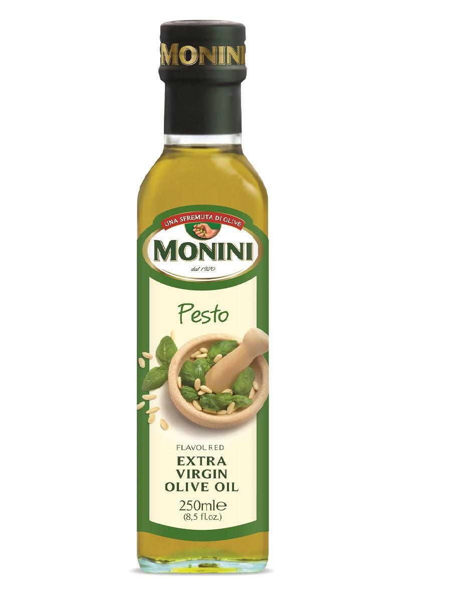 Масло оливковое Monini Pesto Extra Virgin c базиликом и кедровыми орешками, 500 мл., стекло