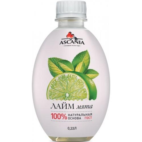 Напиток газированный Ascania лайм мята 330 мл., ПЭТ