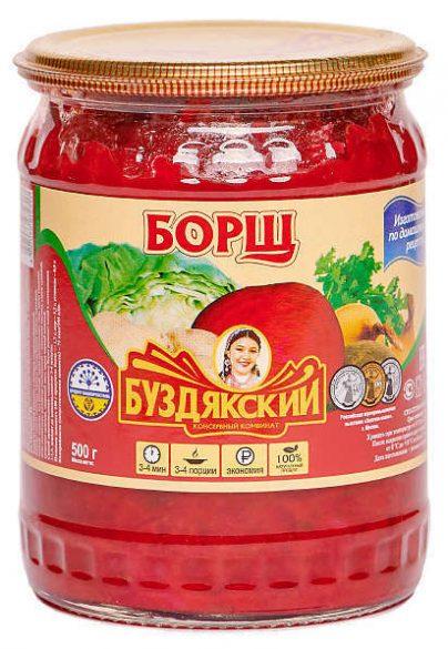 Суп Буздякский борщ 500 гр., стекло