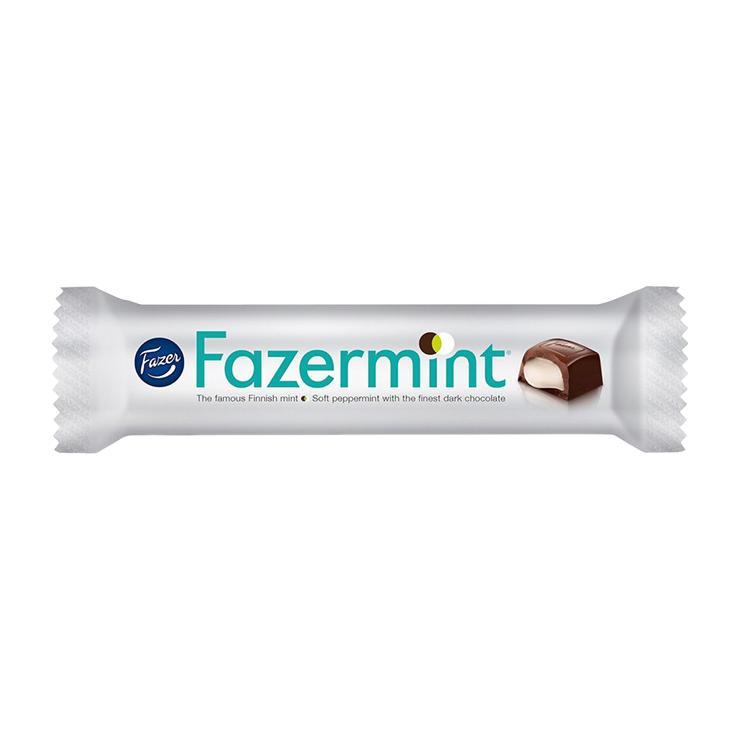 Батончик шоколадный Karl Fazer Fazermint нежная мятная начинка темный шоколад 41 гр., флоу-пак