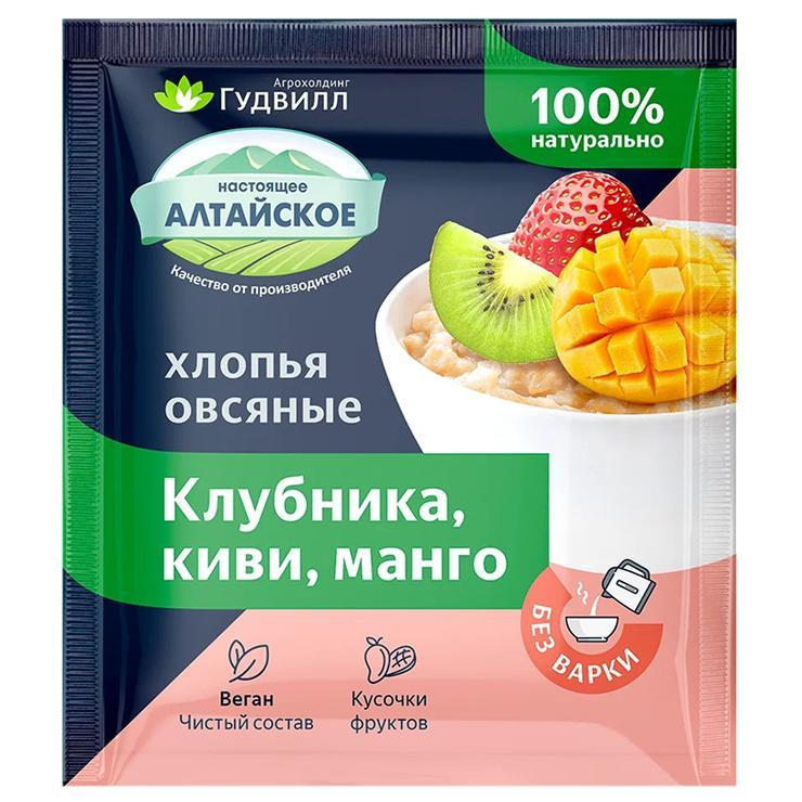 Хлопья овсяные Гудвилл с клубникой киви манго 40 гр., саше