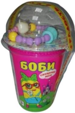 Сахарная вата Жижко Боби игрушка для девочек, 20 гр., пластиковый стакан