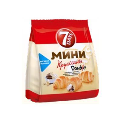 Круассаны 7 Days мини с кремом какао ваниль 105 гр., флоу-пак